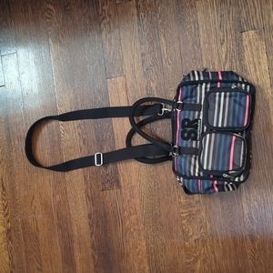 Sonia Rykiel double handle removable crossbody strap, multiple pockets